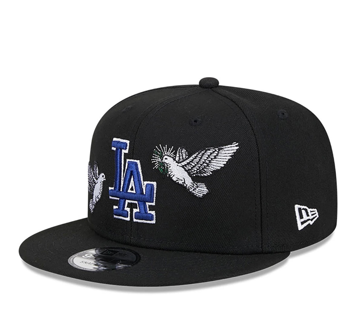 LOS ANGELS DODGERS 9FIFTY PEACE BLACK CAP